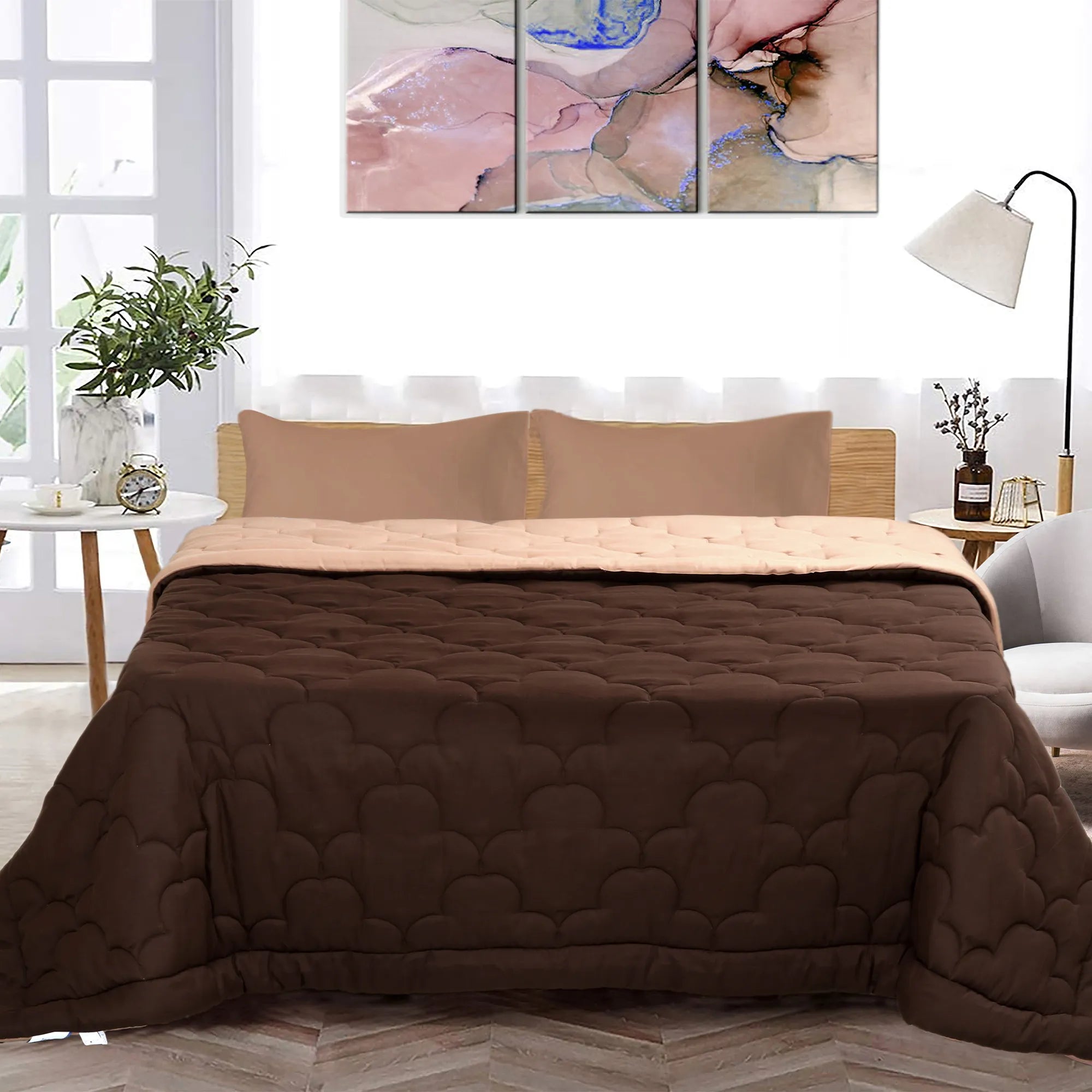 COOL FINISH PREMIUM 120 GSM SOLID REVERSIBLE SUMMER TOUCH AC COMFORTER LIGHT WEIGHT DUVET