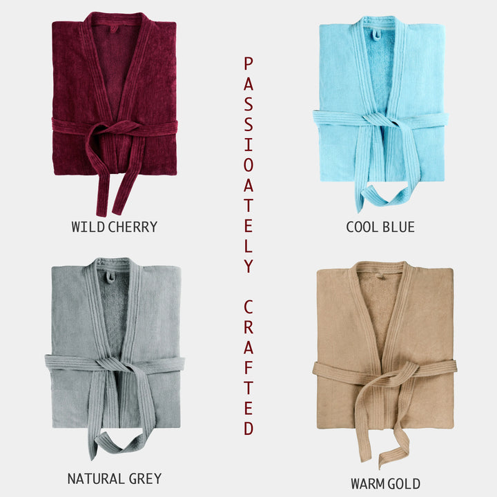 100% COTTON SUPER SOFT FINISH 400 GSM BATH ROBE