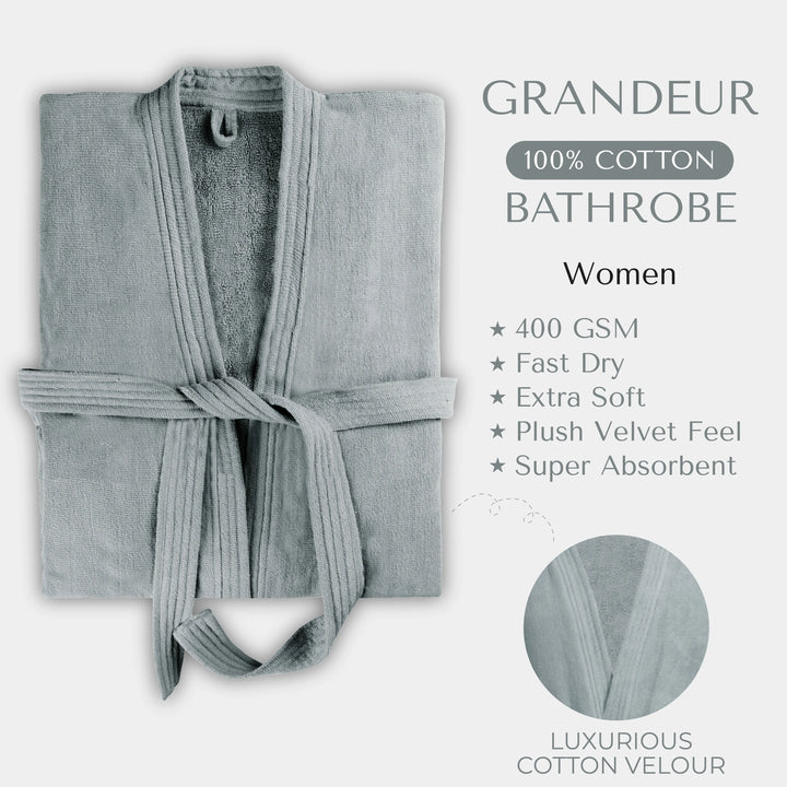 100% COTTON SUPER SOFT FINISH 400 GSM BATH ROBE