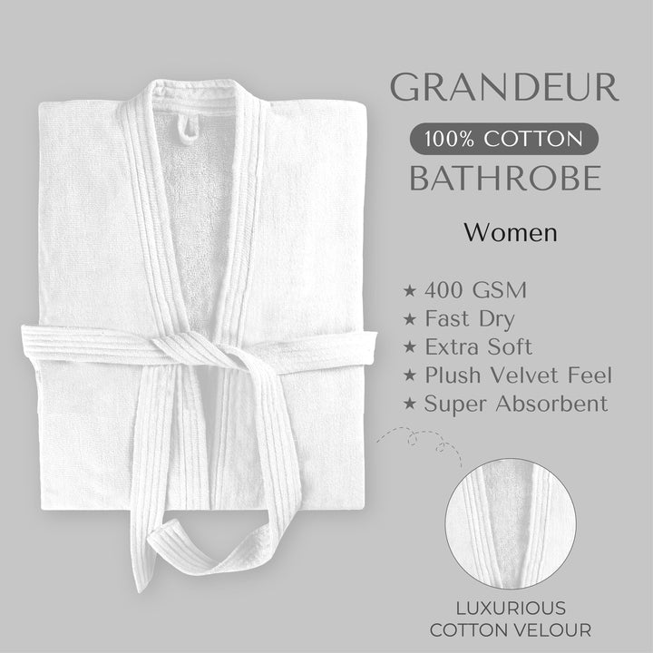 100% COTTON SUPER SOFT FINISH 400 GSM BATH ROBE